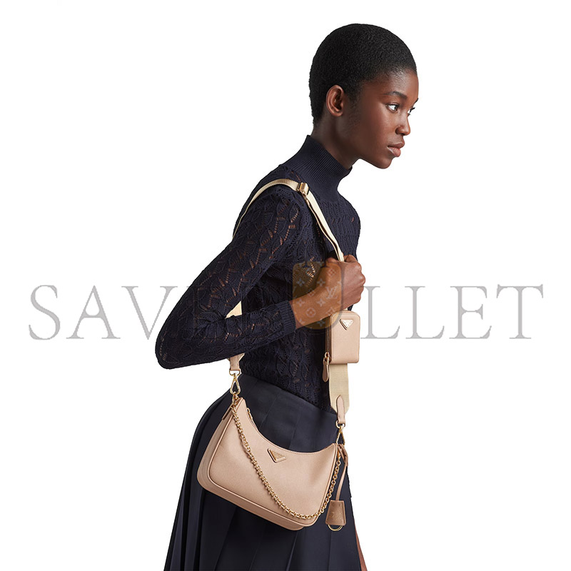 Pra*a re-edition 2005 saffiano leather bag 1bh204 (22*18*6cm)